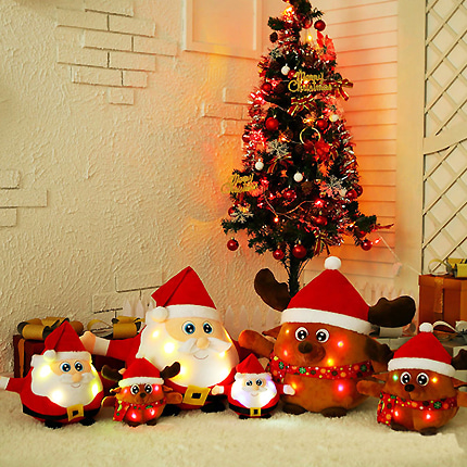 LED 산타클로스 인형, LED 루돌프 인형, 불들어오는 산타인형, 크리스마스 인형, 크리스마스 트리 선물