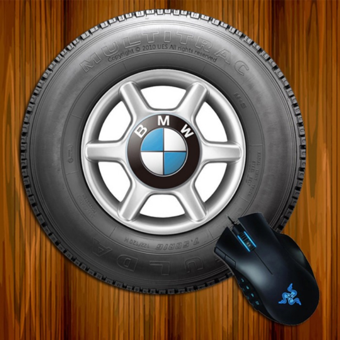 BMW 타이어 마우스패드 특이한 게이밍 마우스 패드