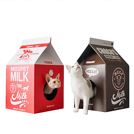 페이퍼 우유각 고양이 은신처, 우유 고양이집, 딸기우유 고양이집, 강아지집, 초코우유 고양이집