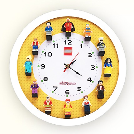 레고 벽시계, 레고 피규어 시계, 레고 시계, 예쁜 벽시계, 집들이 선물, 신혼집 시계