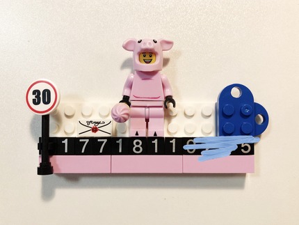 레고 주차 표지판 레고 임시 주차 번호판 움직이는 번호판 귀여운 분홍색 돼지 닭 남자