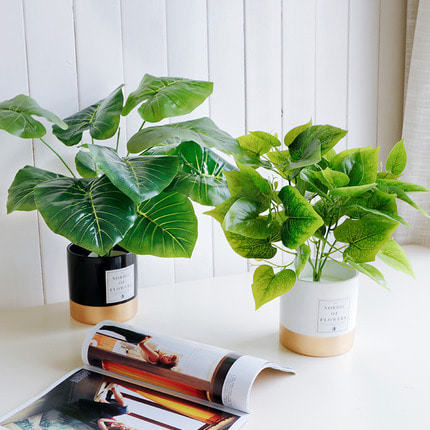 미니어쳐 식물 장식 장신구 Nordic Ins Style Creative Home 실내 거실 플라워 테이블 페이스 모형 녹색 식물 식물