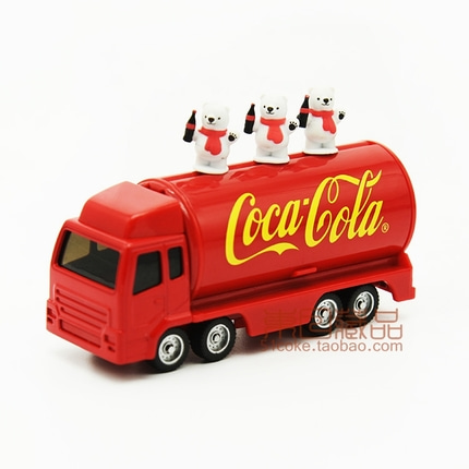 3 개의 북극곰 미니아 원 서클 다이트 콜라 캐스케이드 자동차 빨간색 운송 트럭 / 컨테이너 모터 모델