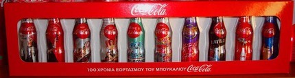 2015 그리스 / 루마니아 코카콜라 크레이 병 출생 100 주년 기념 미니 알루미늄 병 세트 선물 상자