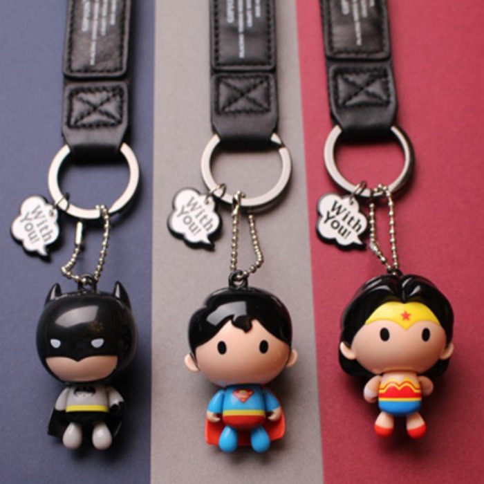 마블 베트맨 캡틴아메리카 원더우먼 키링, 열쇠고리, 마블 피규어 열쇠고리, 키링