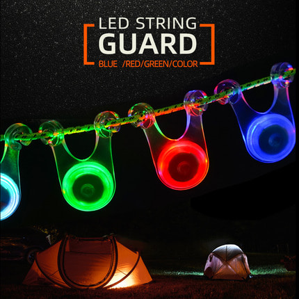 야외 캠핑 장식 빛 LED 텐트 로프 교수형 램프 배낭 자전거 안전 경고 꼬리 빛 실리콘 빛 깜박임