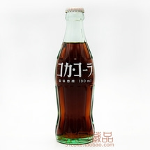조기 희귀 한 오래 된 일본어 코카콜라 190ml 흰색 표준 문자 텍스트 병 / 유리 병 / 재활용 병