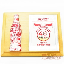 제한된 주식 2019 코카콜라 중국 40 주년 기념 병 크리스탈 팩 나무 프레임 상자