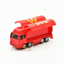 새로운 맥도날드의 원통형 자동차 상자 빨간색 운송 차량 / 트럭 / 컨테이너 모델 외국 무역 정품