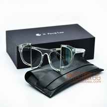 브랜드의 새로운 박스형 퍼시 라우 축 Y 클리어 펩시 마운트 패션 잉크 태양 안경